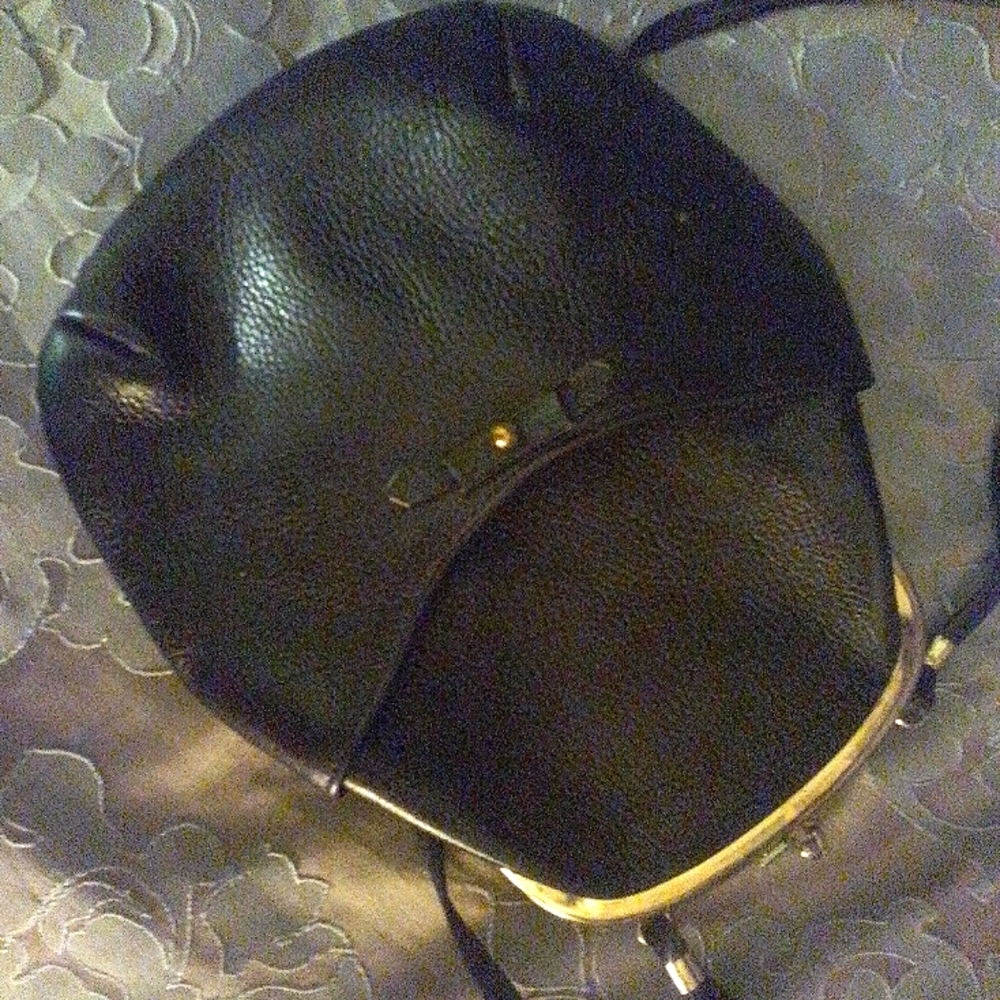Vintage dark blue leather purse